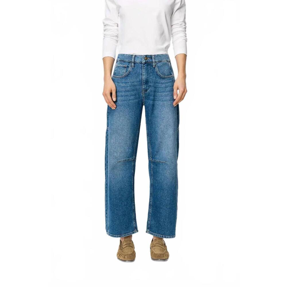 NEW MAC JEANS ohio barrel jeans in light blue random washed